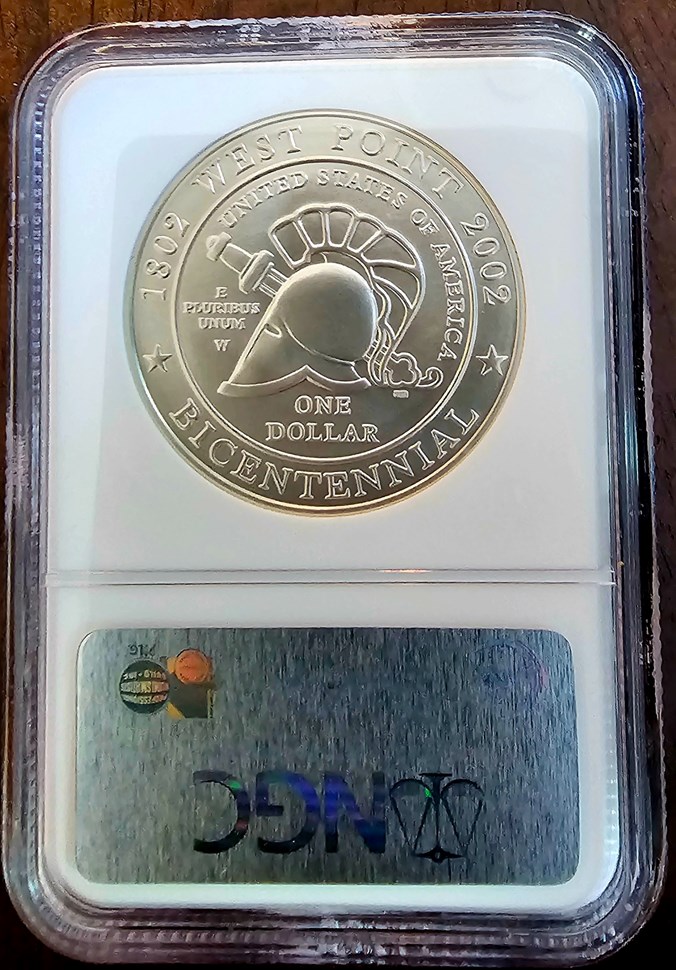 2002 W WEST POINT BICENTENNIAL S$1 MS | Coin Explorer | NGC