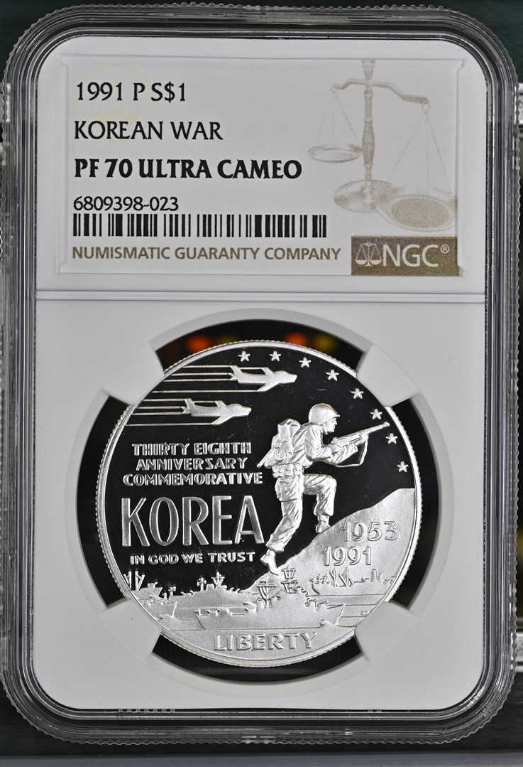 1991 P KOREAN WAR S$1 PF | Coin Explorer | NGC