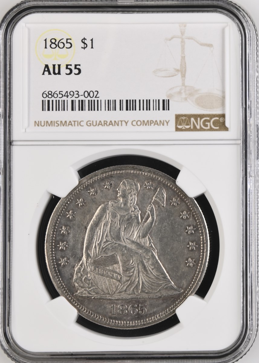 1865 $1 MS | Coin Explorer | NGC