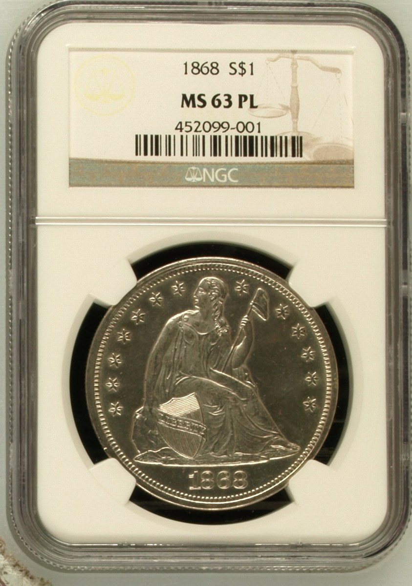 1868 $1 MS | Coin Explorer | NGC