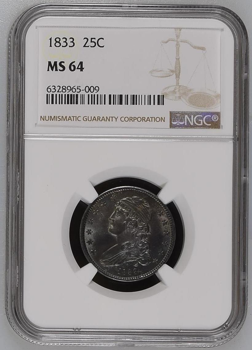 1833 25C MS | Coin Explorer | NGC