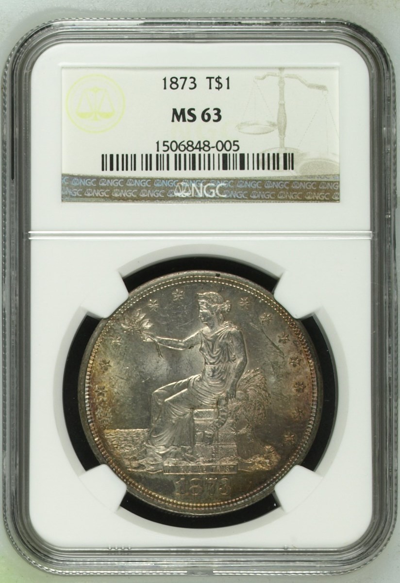 1873 T$1 MS | Coin Explorer | NGC