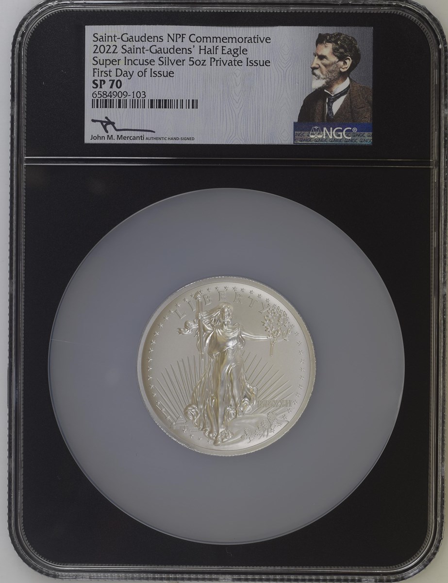 2022 Silver Saint-Gaudens' Half Eagle 5oz SP | Coin Explorer | NGC