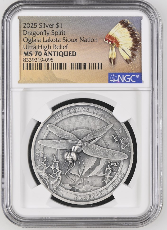 2025 Silver Dragonfly Spirit - UHR $1 MS | Coin Explorer | NGC