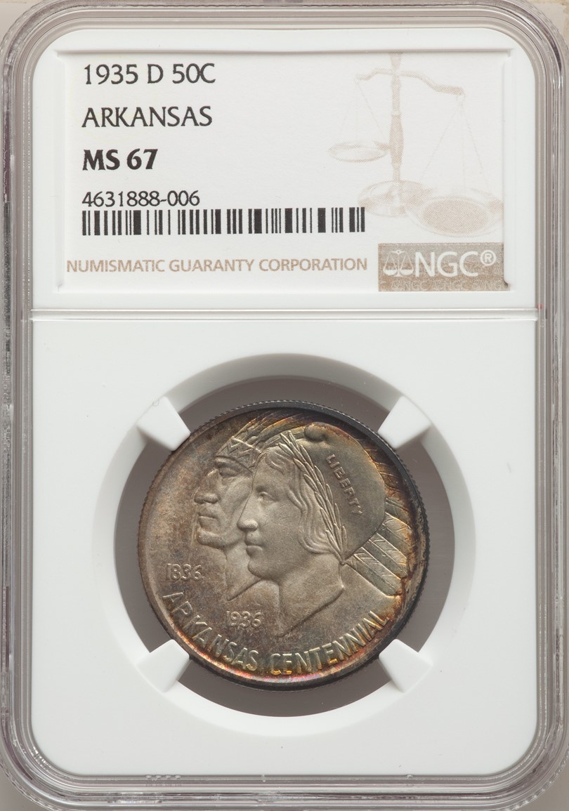1935 D ARKANSAS 50C MS | Coin Explorer | NGC