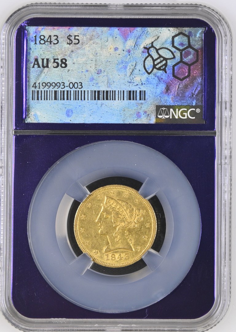 1843 $5 MS | Coin Explorer | NGC
