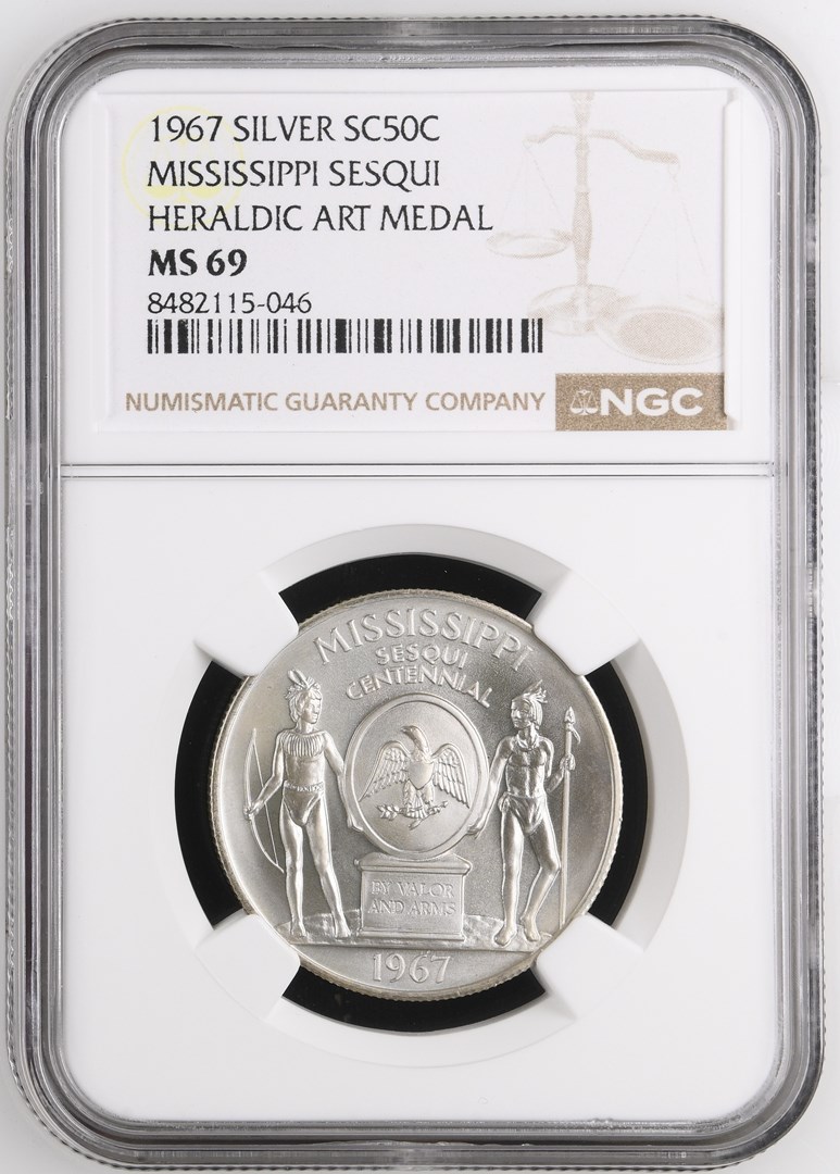 1967 SILVER MISSISSIPPI SESQUI SC50C MS | Coin Explorer | NGC