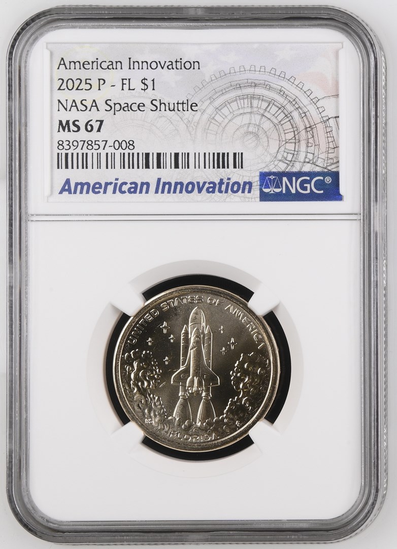 2025 P - FL NASA Space Shuttle $1 MS | Coin Explorer | NGC