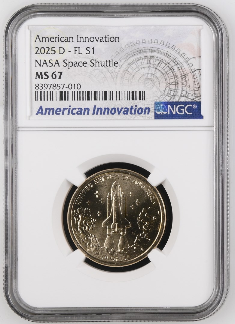2025 D - FL NASA Space Shuttle $1 MS | Coin Explorer | NGC