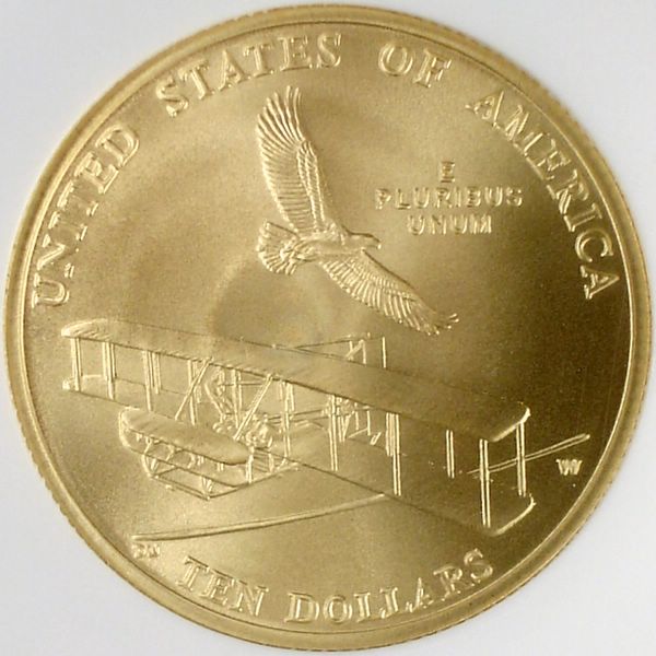 2003 W FIRST FLIGHT CENTENNIAL $10 MS | Coin Explorer | NGC