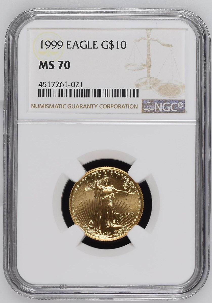 1999 EAGLE G$10 MS | Coin Explorer | NGC