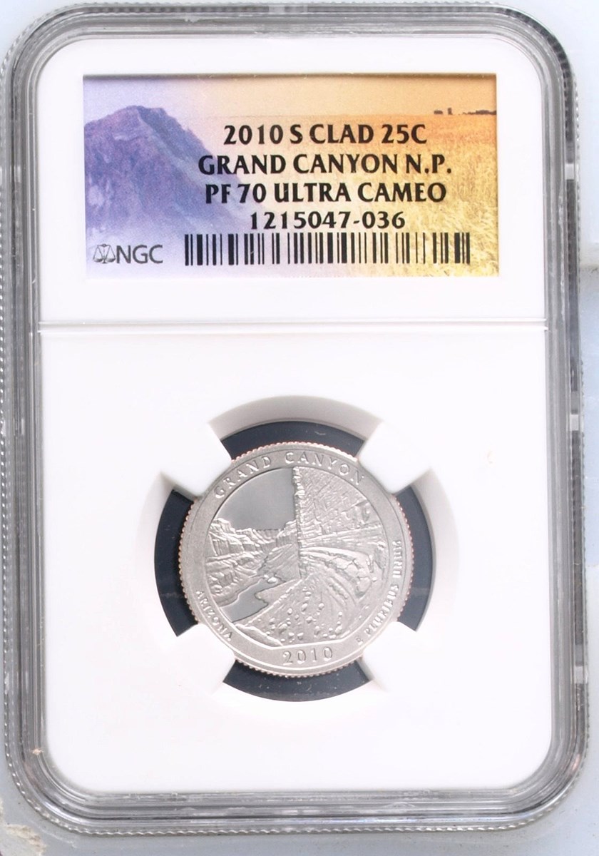 2010 S CLAD GRAND CANYON 25C PF | Coin Explorer | NGC