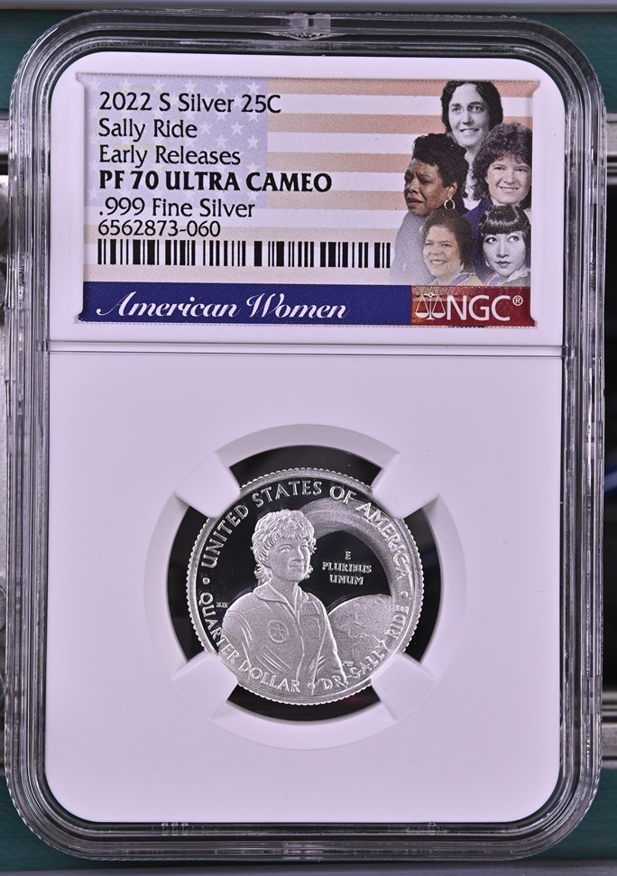 2022 S Silver Sally Ride 25C PF | Coin Explorer | NGC