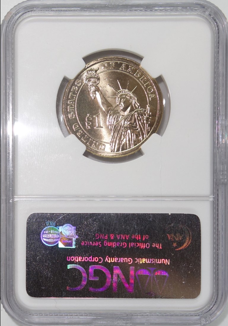 2007 P JOHN ADAMS DBL.EDG.LET. - OVERLAPPED $1 MS | Coin Explorer