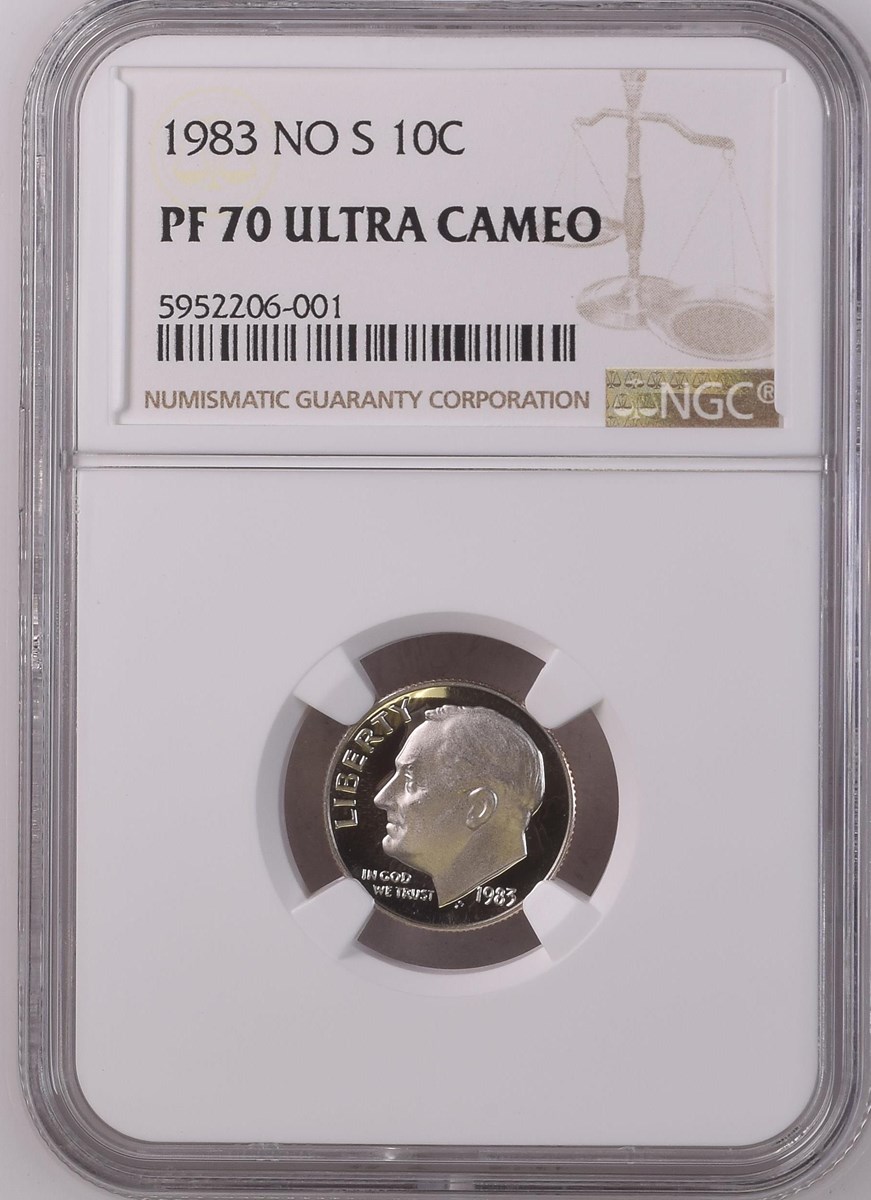 1983 NO S 10C PF | Coin Explorer | NGC
