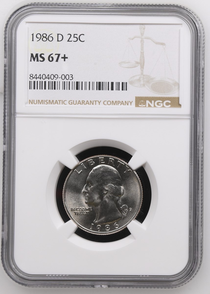 1986 D 25C MS | Coin Explorer | NGC