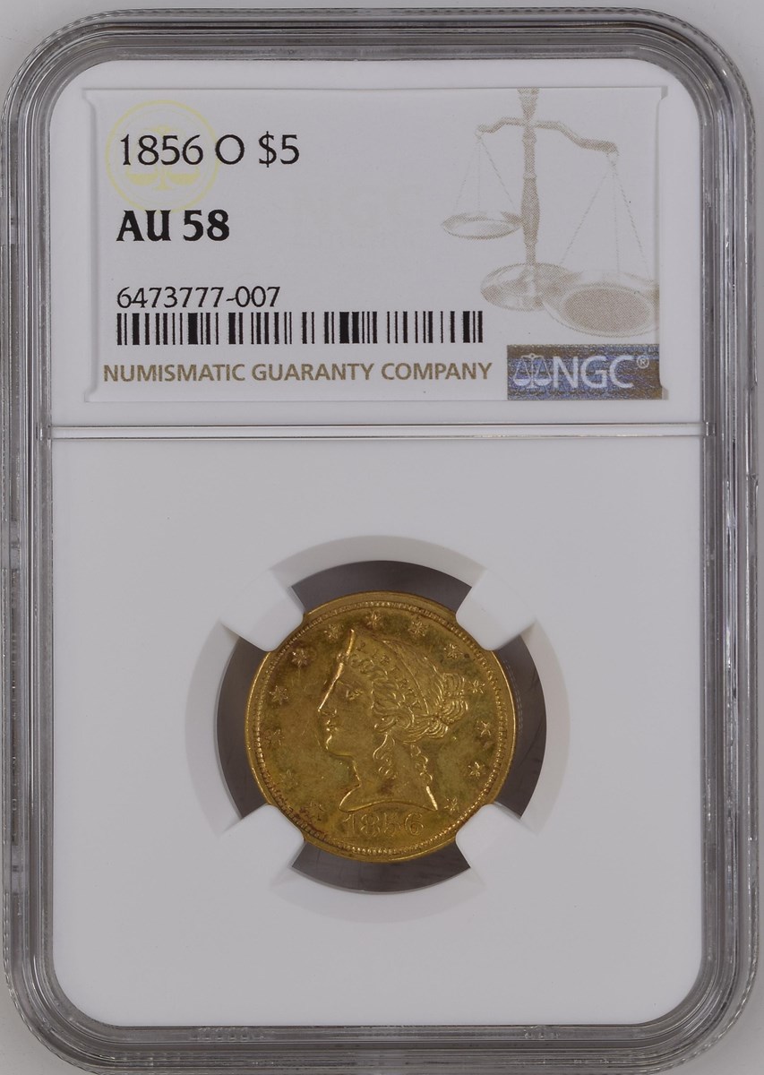 1856 O $5 MS | Coin Explorer | NGC