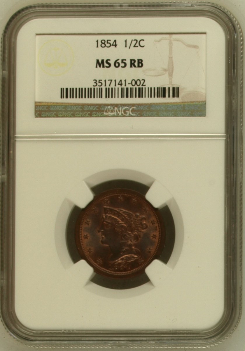 1854 C-1 1/2C MS | Coin Explorer | NGC