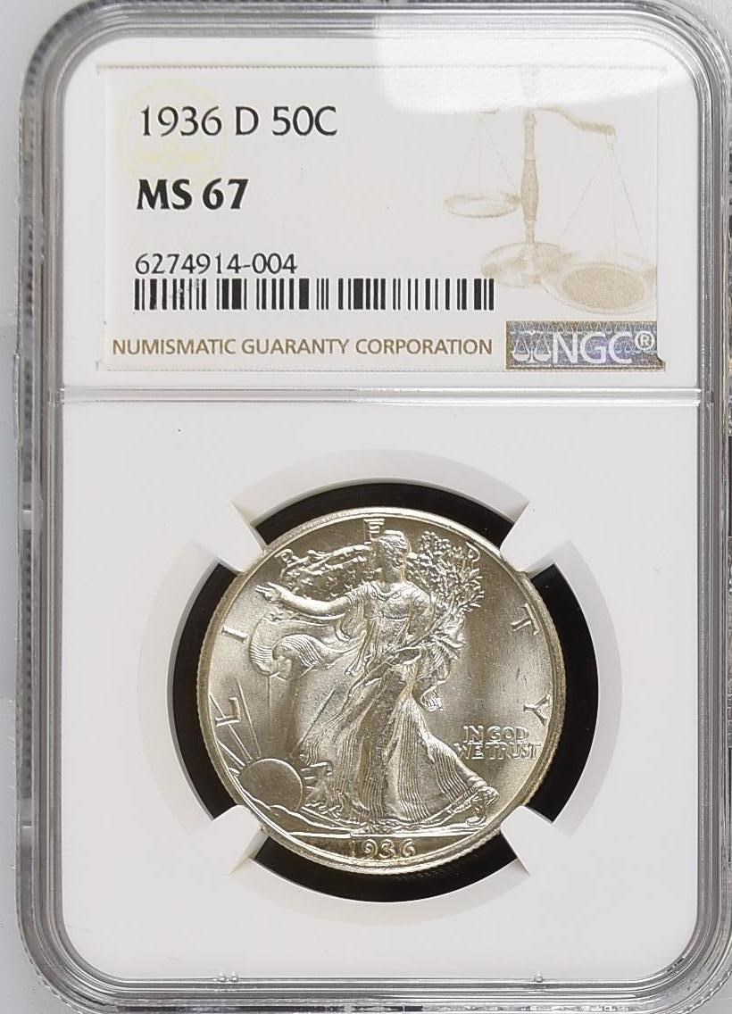 1936 D 50C MS | Coin Explorer | NGC