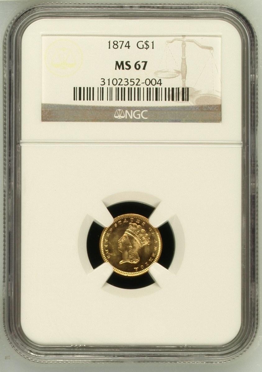 1874 G$1 MS | Coin Explorer | NGC