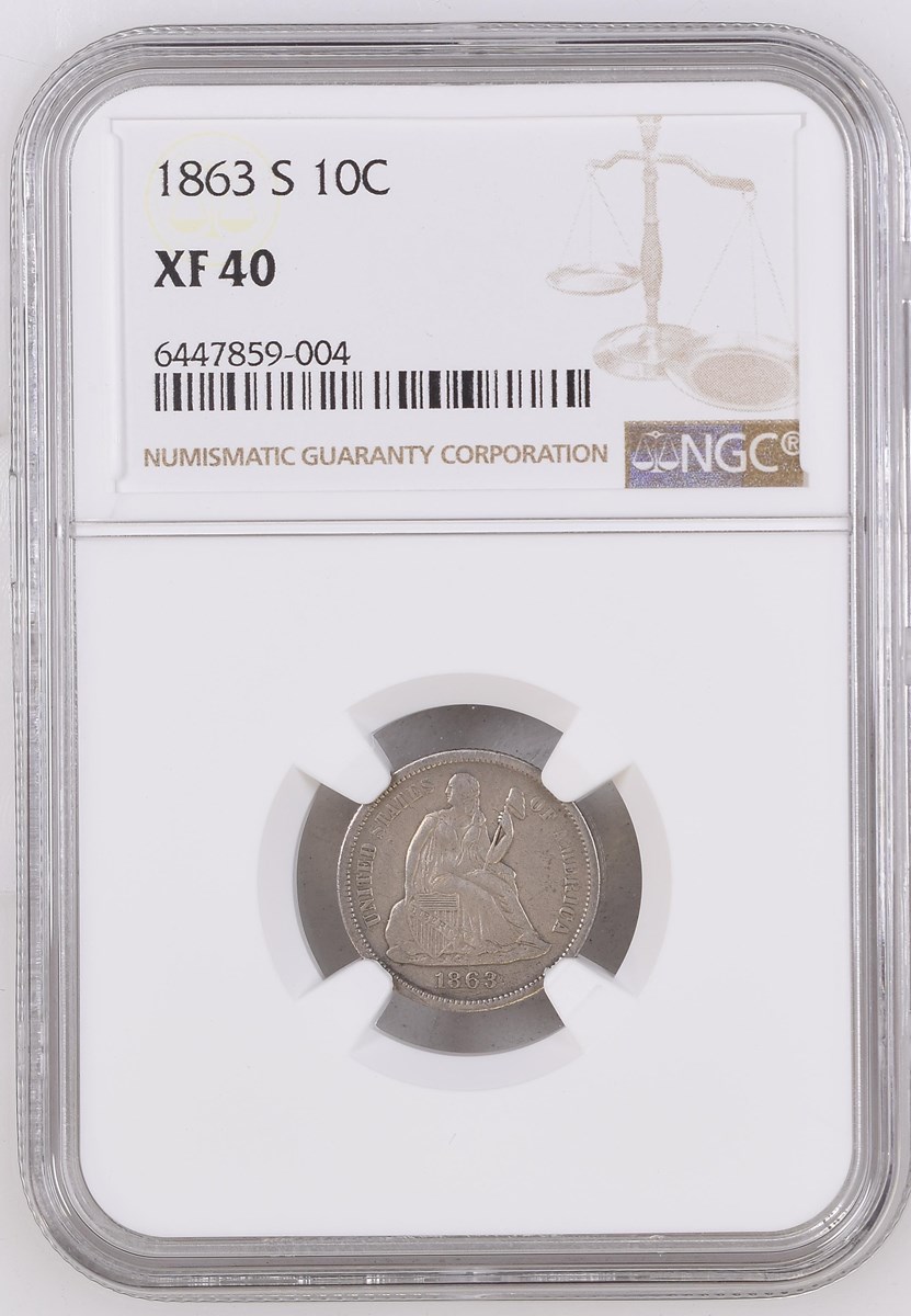 1863 S 10C MS | Coin Explorer | NGC