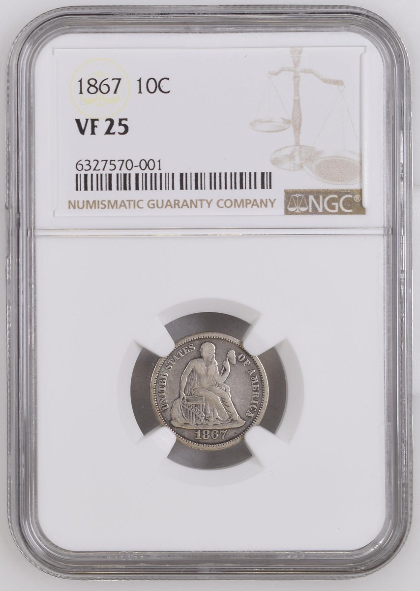 1867 10C MS | Coin Explorer | NGC