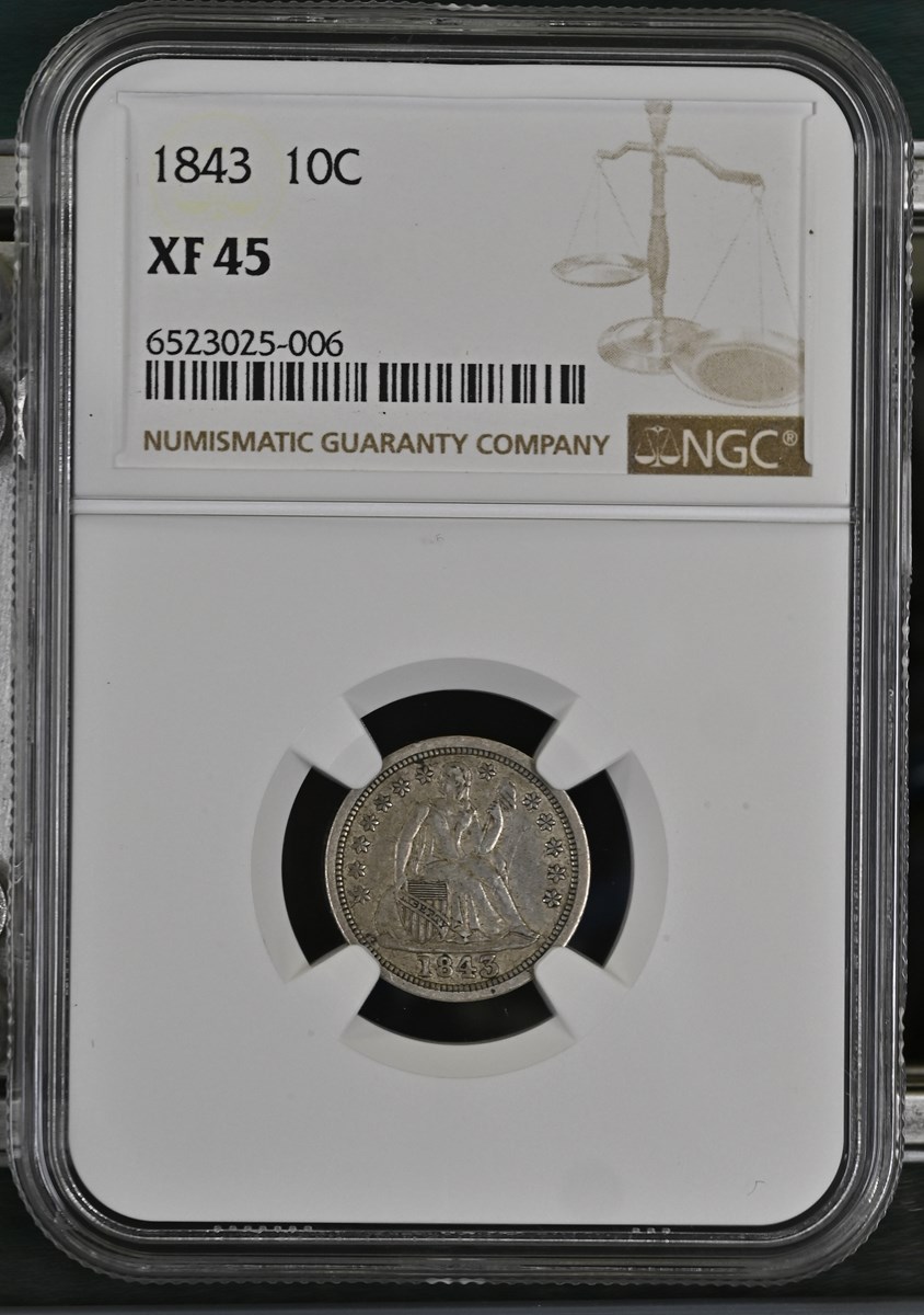 1843 10C MS | Coin Explorer | NGC