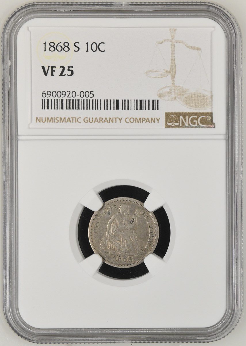 1868 S 10C MS | Coin Explorer | NGC