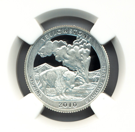 2010 S SILVER YELLOWSTONE 25C PF | Coin Explorer | NGC