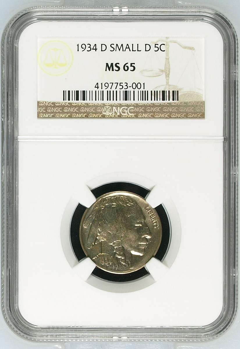 1934 D 5C MS | Coin Explorer | NGC