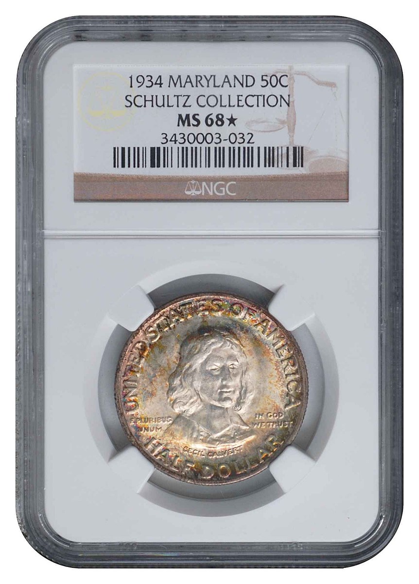 NGC MS65 1934年　メリーランド記念銀貨 1934 MARYLAND 50C MS | Coin Explorer | NGC