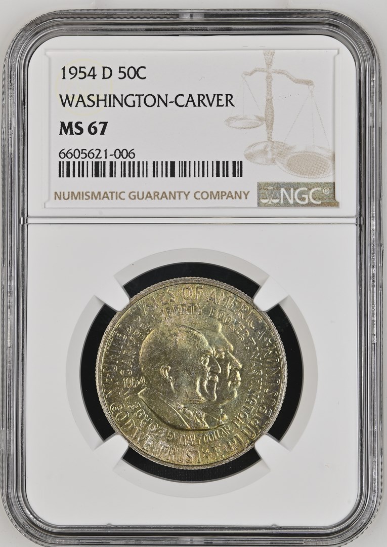 1954 D WASHINGTON-CARVER 50C MS | Coin Explorer | NGC