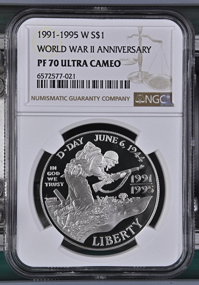 1991-1995 W World War II Anniversary S$1 PF | Coin Explorer | NGC