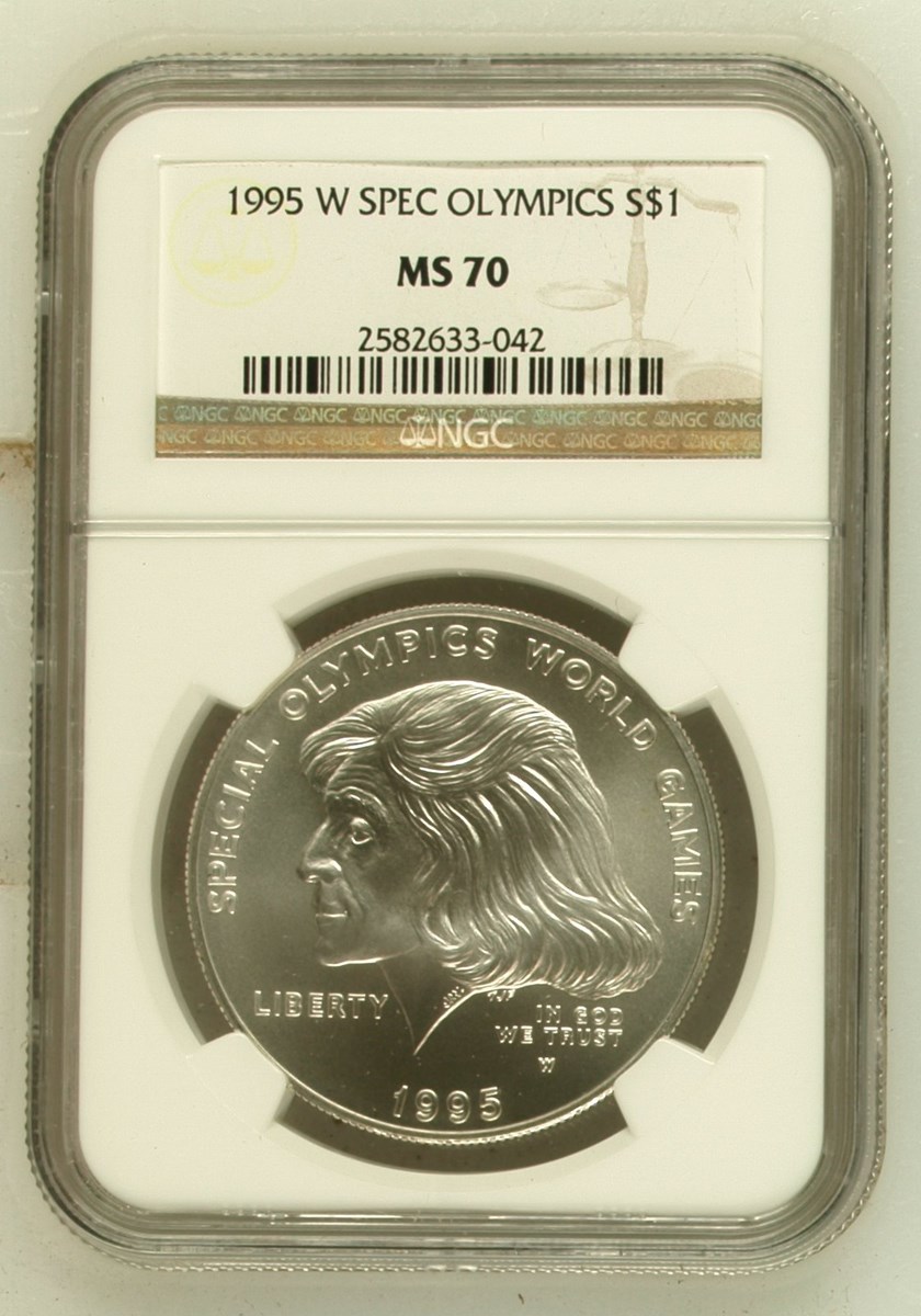 1995 W SPECIAL OLYMPICS S$1 MS | Coin Explorer | NGC