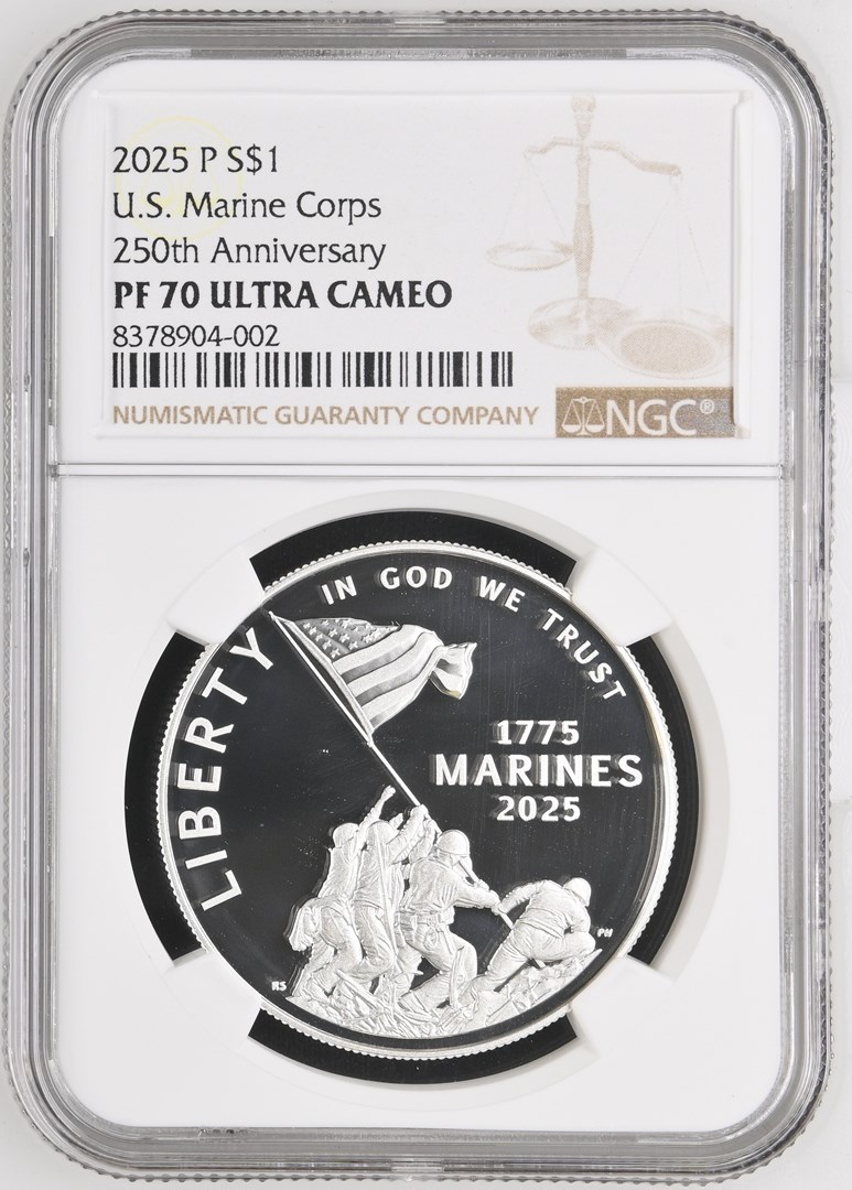2025 P U.S. Marine Corps S$1 PF | Coin Explorer | NGC