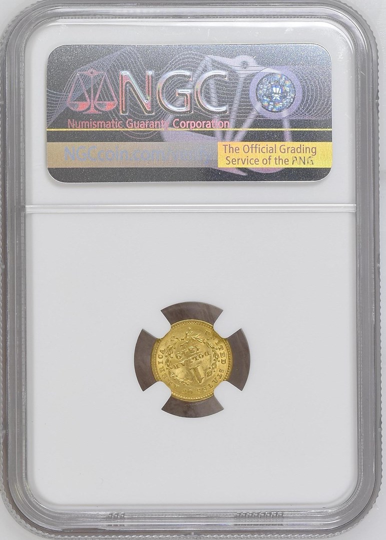 1849 CLOSED WREATH G$1 MS | Coin Explorer | NGC