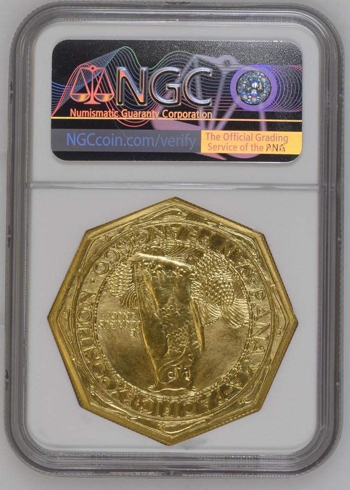A*4様 FAB 陥没の拳/Crater Fist goldfoil PCG9. 1915 S OCTAGONAL PANAMA-PACIFIC $50 MS | Coin Explorer | NGC