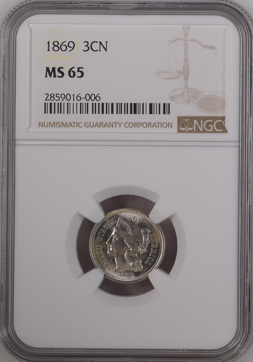 1869 3CN MS | Coin Explorer | NGC