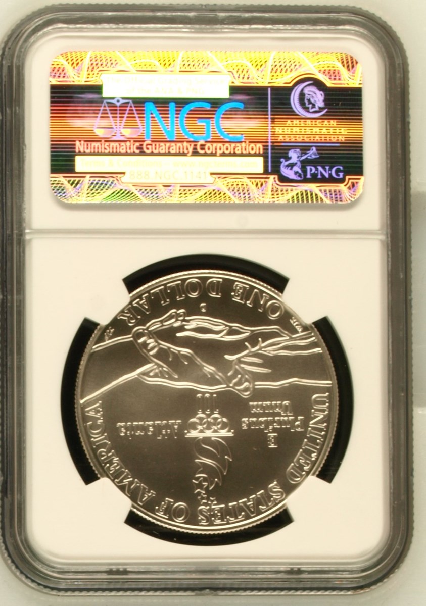 1995 D OLYMPICS - GYMNASTICS S$1 MS | Coin Explorer | NGC