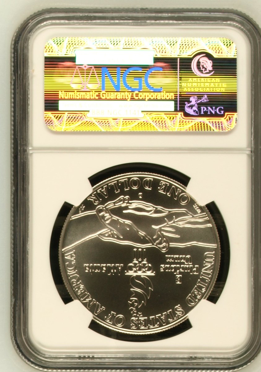 1995 D OLYMPICS - CYCLING S$1 MS | Coin Explorer | NGC