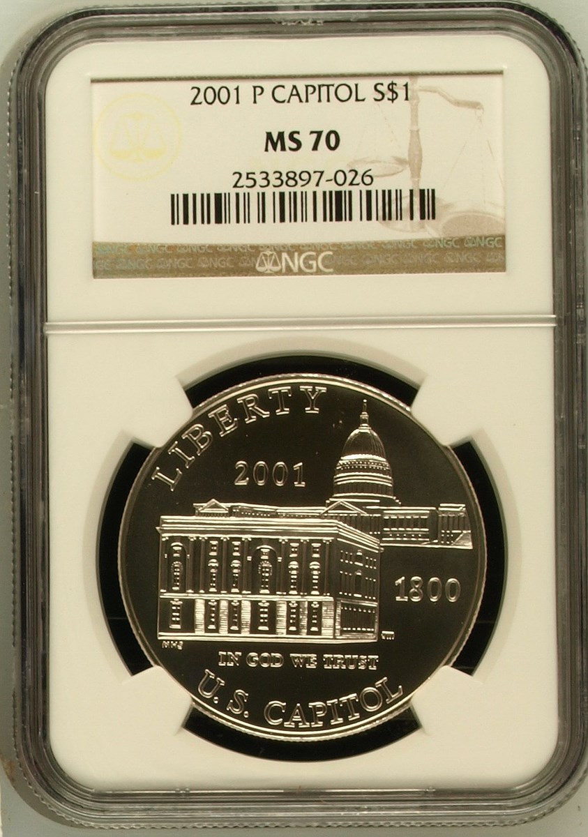 2001 P CAPITOL VISITOR CENTER S$1 MS | Coin Explorer | NGC