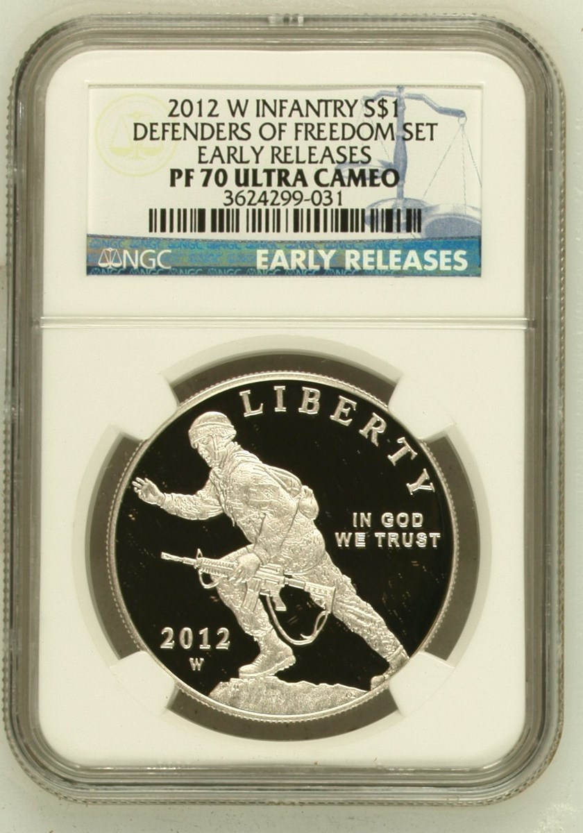 2012 W INFANTRY SOLDIER S$1 PF | Coin Explorer | NGC