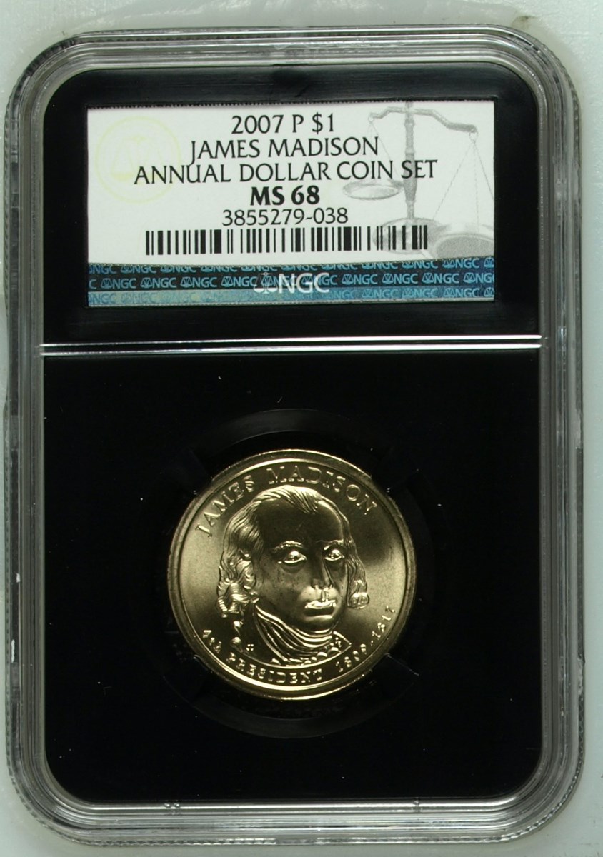 2007 P JAMES MADISON $1 MS | Coin Explorer | NGC