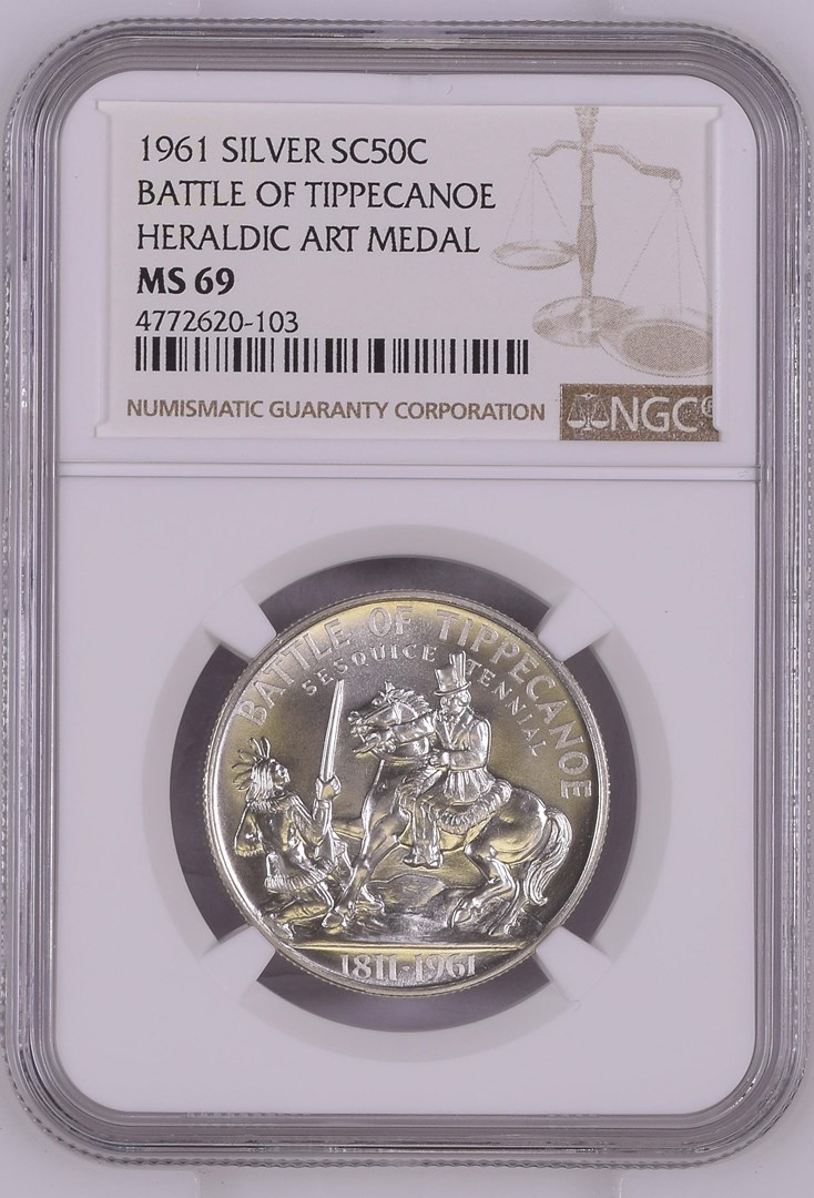 1961 SILVER BATTLE OF TIPPECANOE SC50C MS | Coin Explorer | NGC