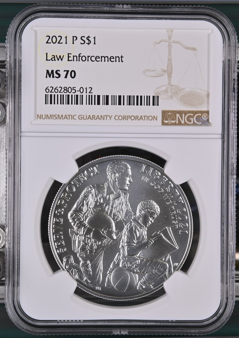 2021 P Law Enforcement S$1 MS | Coin Explorer | NGC