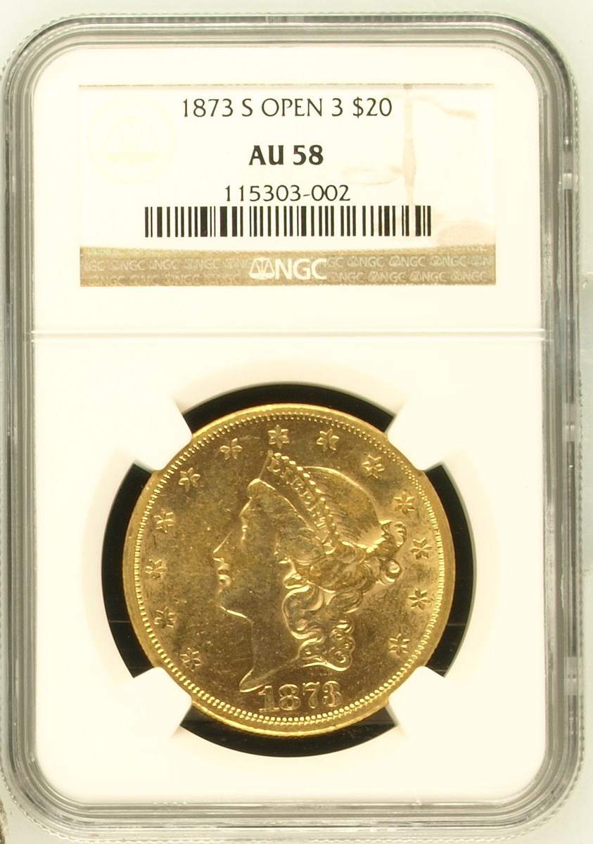 1873 S OPEN 3 $20 MS | Coin Explorer | NGC
