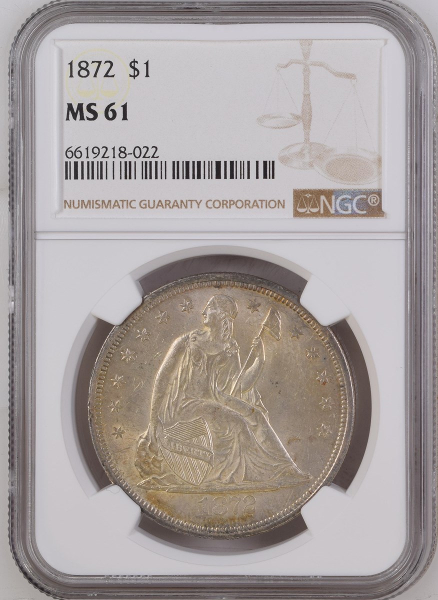 1872 $1 MS | Coin Explorer | NGC