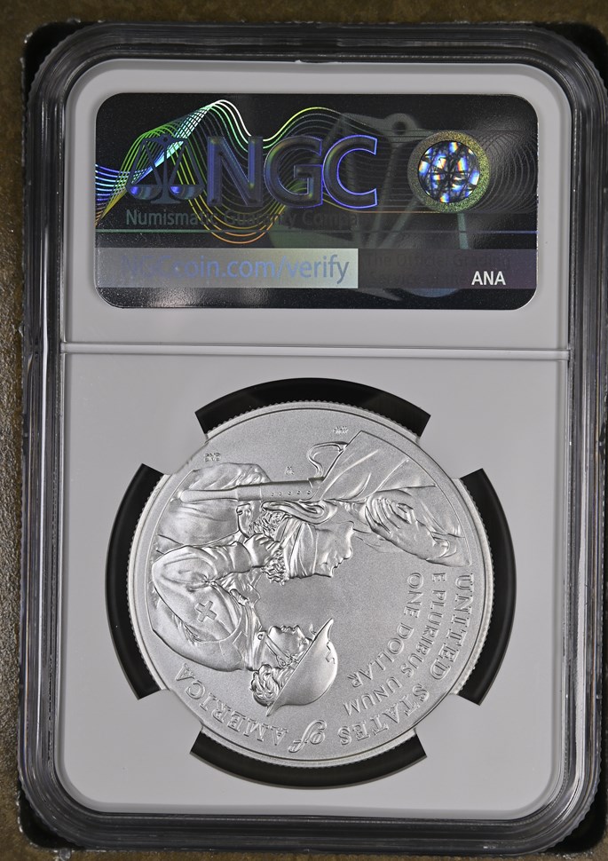 2022 W Purple Heart S$1 MS | Coin Explorer | NGC