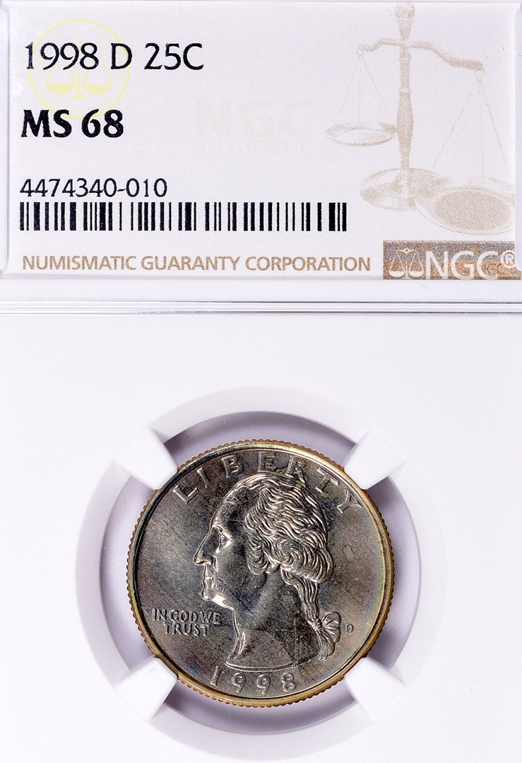 1998 D 25C MS | Coin Explorer | NGC