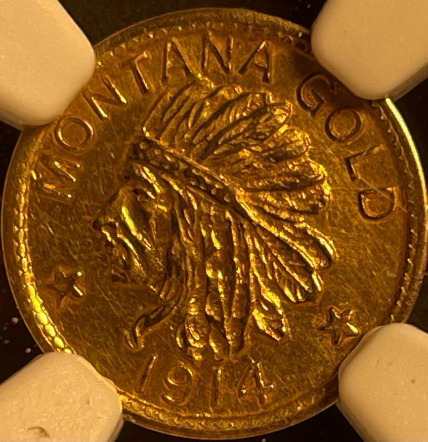 1914 MONTANA GOLD HART'S COINS OF THE WEST $1 MS | Coin Explorer | NGC
